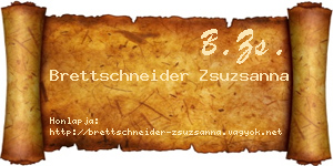 Brettschneider Zsuzsanna névjegykártya